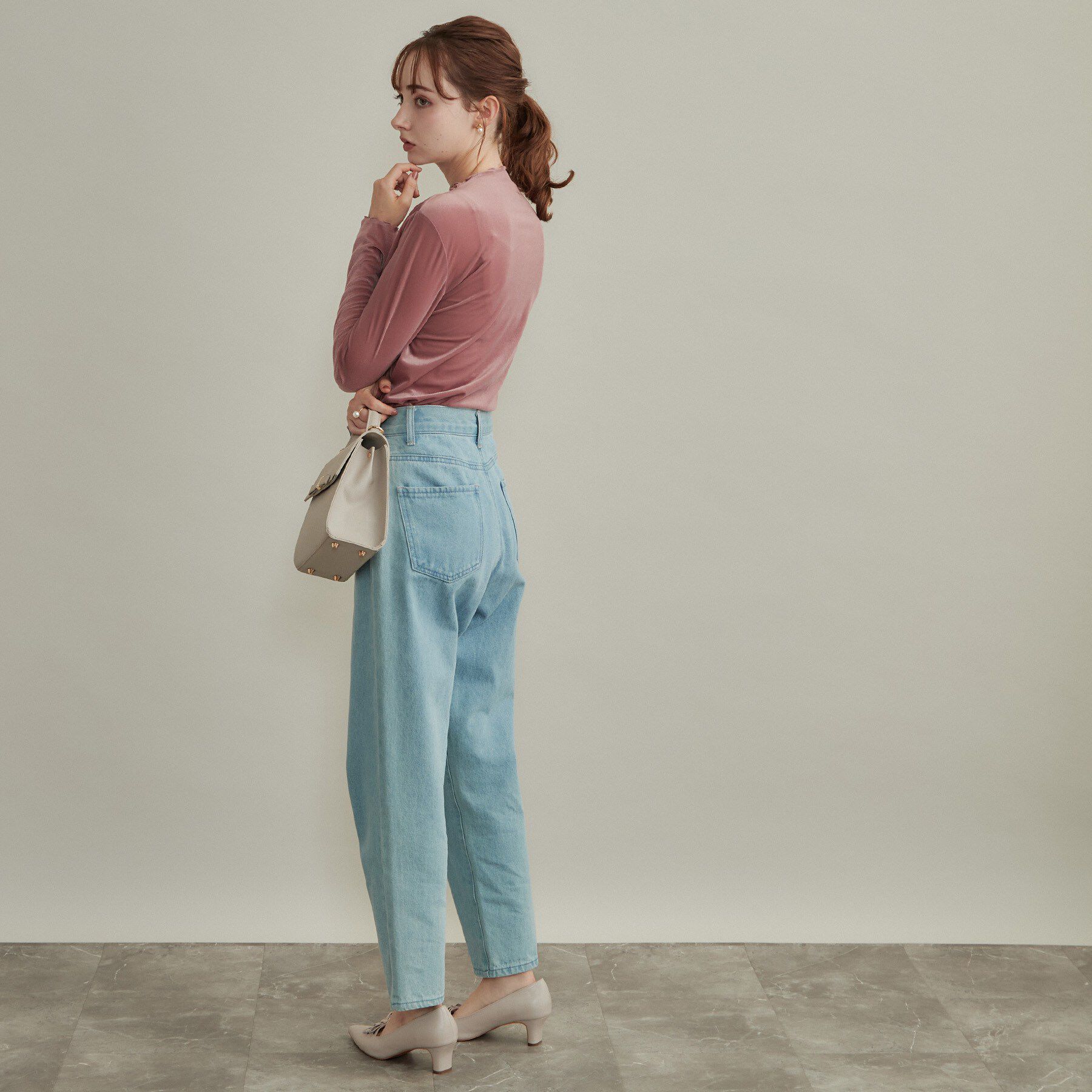 Couture broach「【上品な透け感・洗濯機可】シアーベロアトップス」|Tシャツ・カットソー|