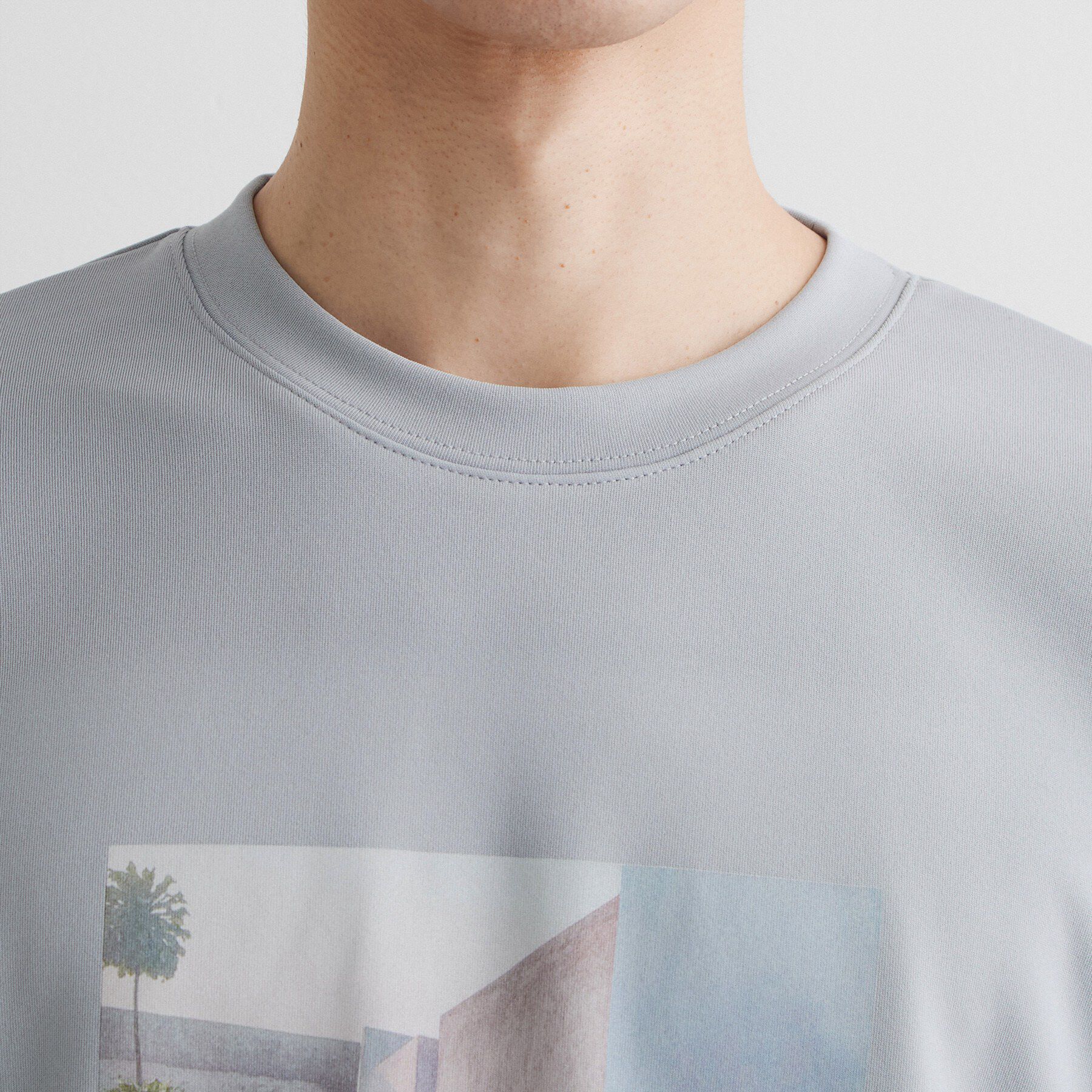 THE SHOP TK「【洗濯機OK】ポンチ長袖フォト長袖Tシャツ」|Tシャツ・カットソー|