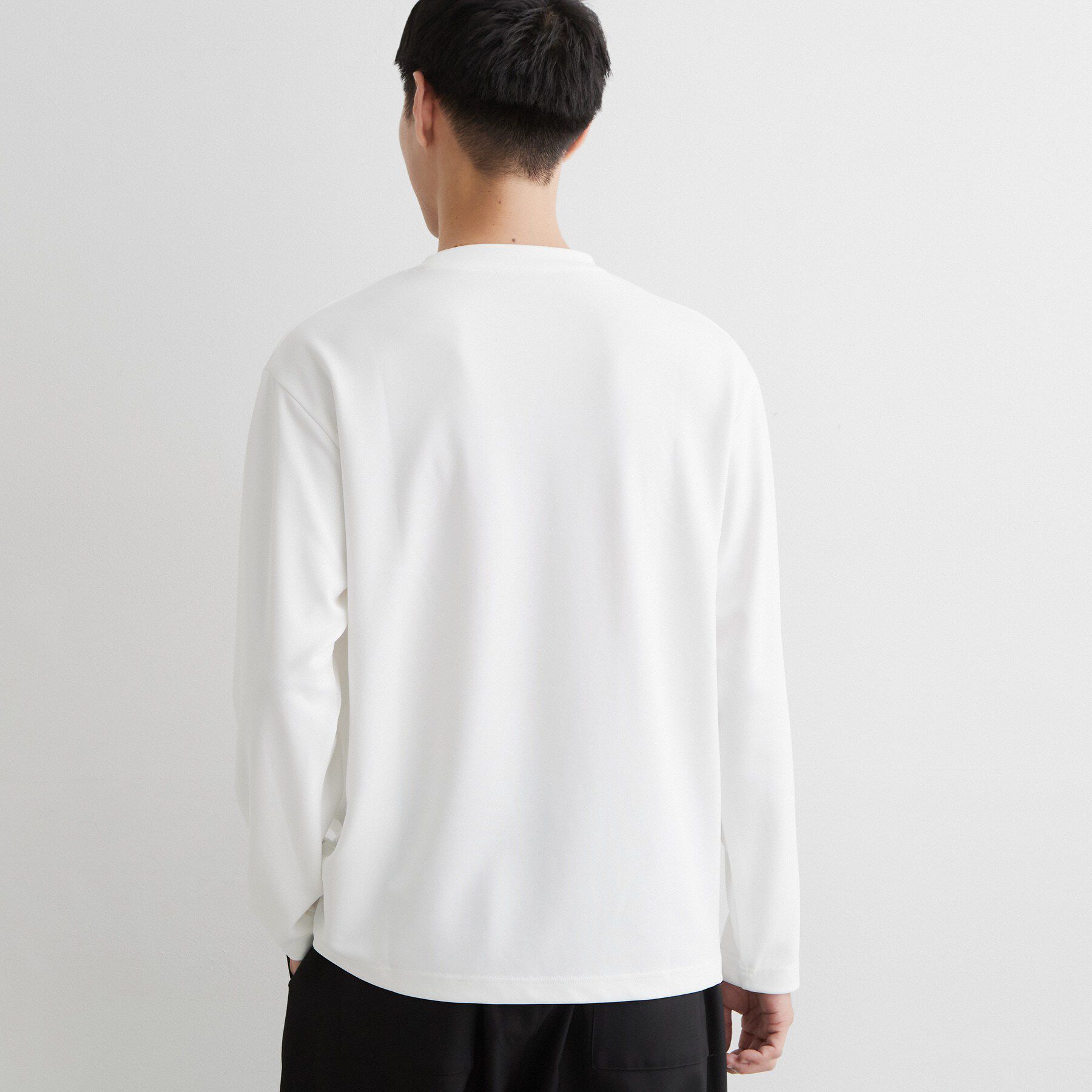 THE SHOP TK「【洗濯機OK】ポンチ長袖フォト長袖Tシャツ」|Tシャツ・カットソー|
