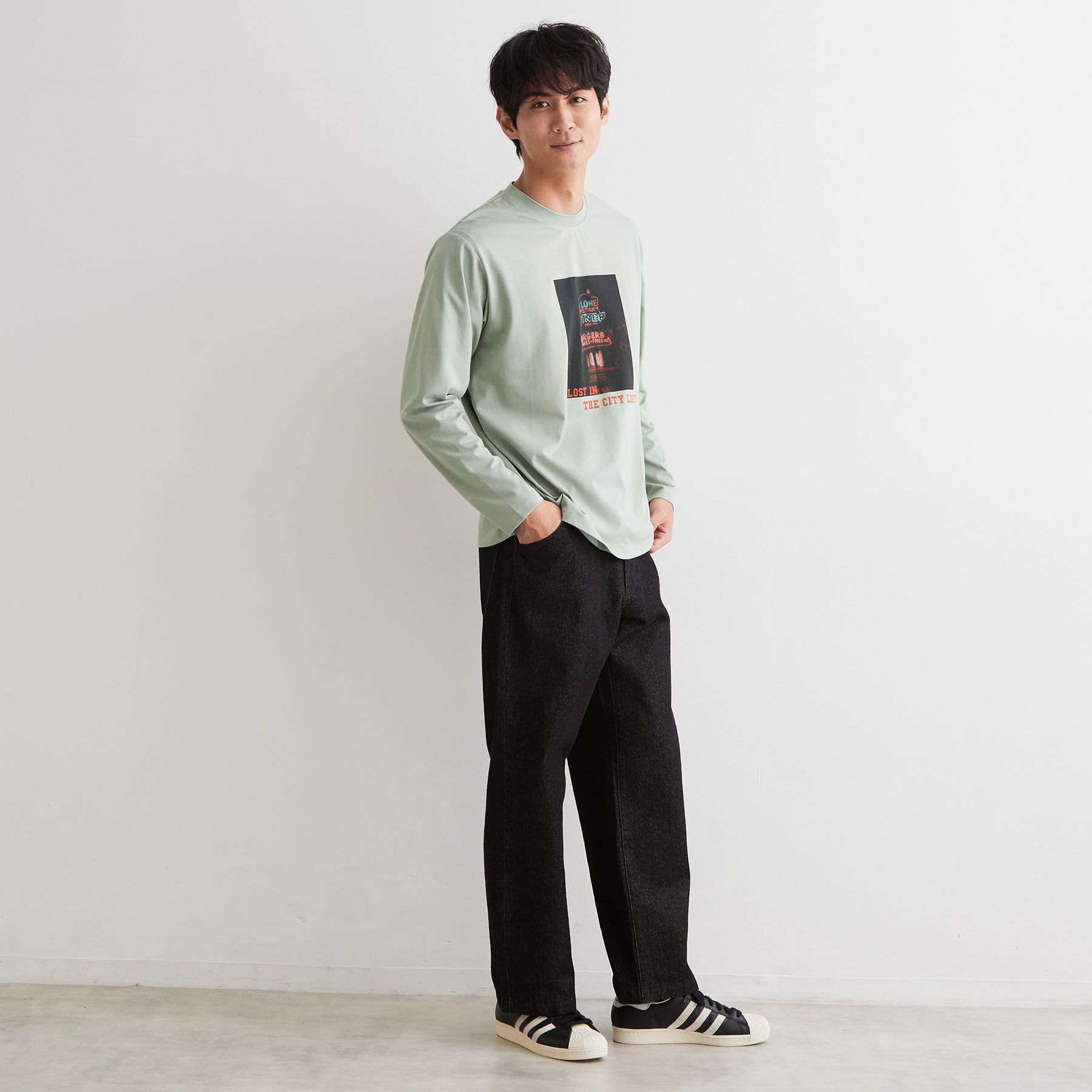 THE SHOP TK「フォトシプリント 長袖Tシャツ」|Tシャツ・カットソー|