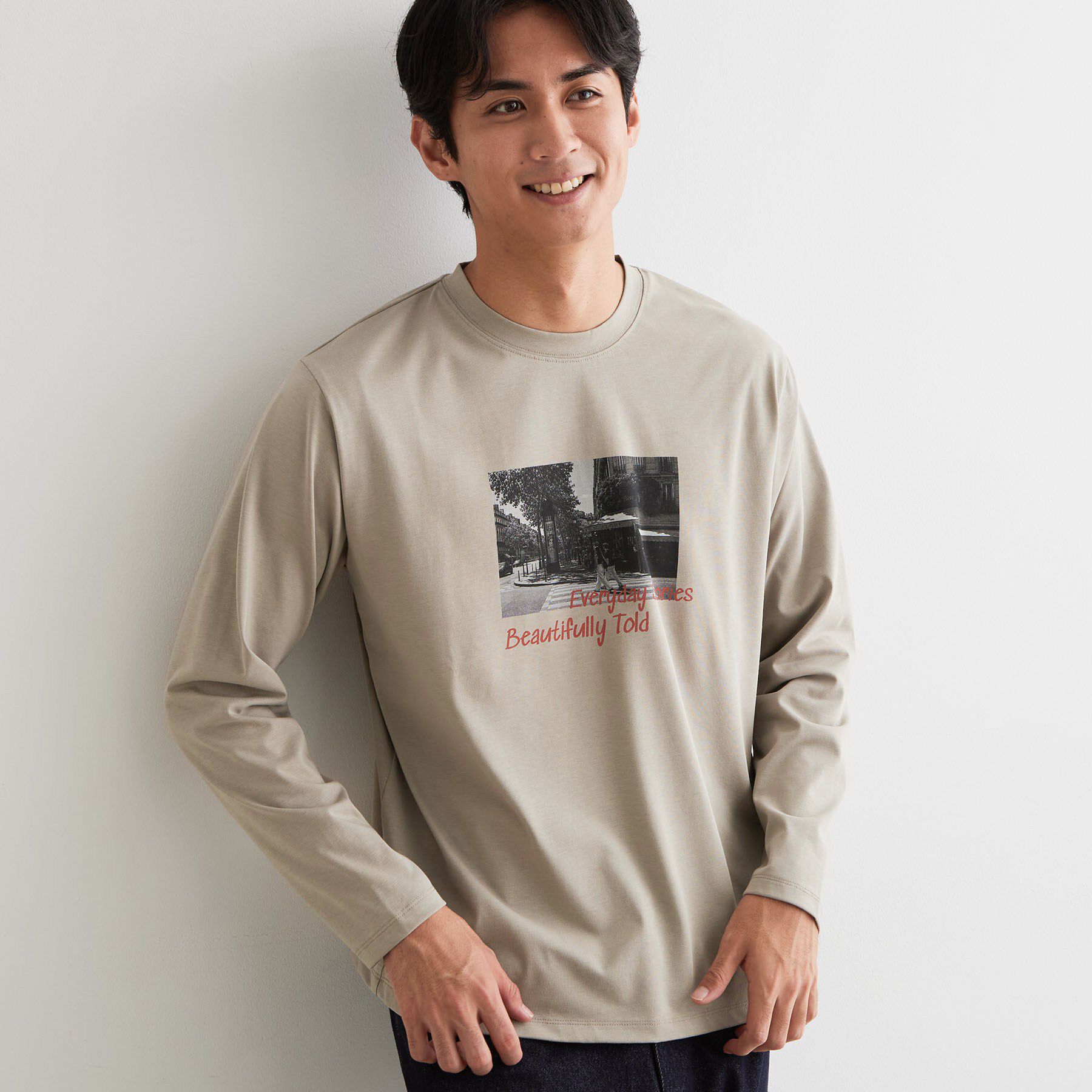 THE SHOP TK「フォトシプリント 長袖Tシャツ」|Tシャツ・カットソー|