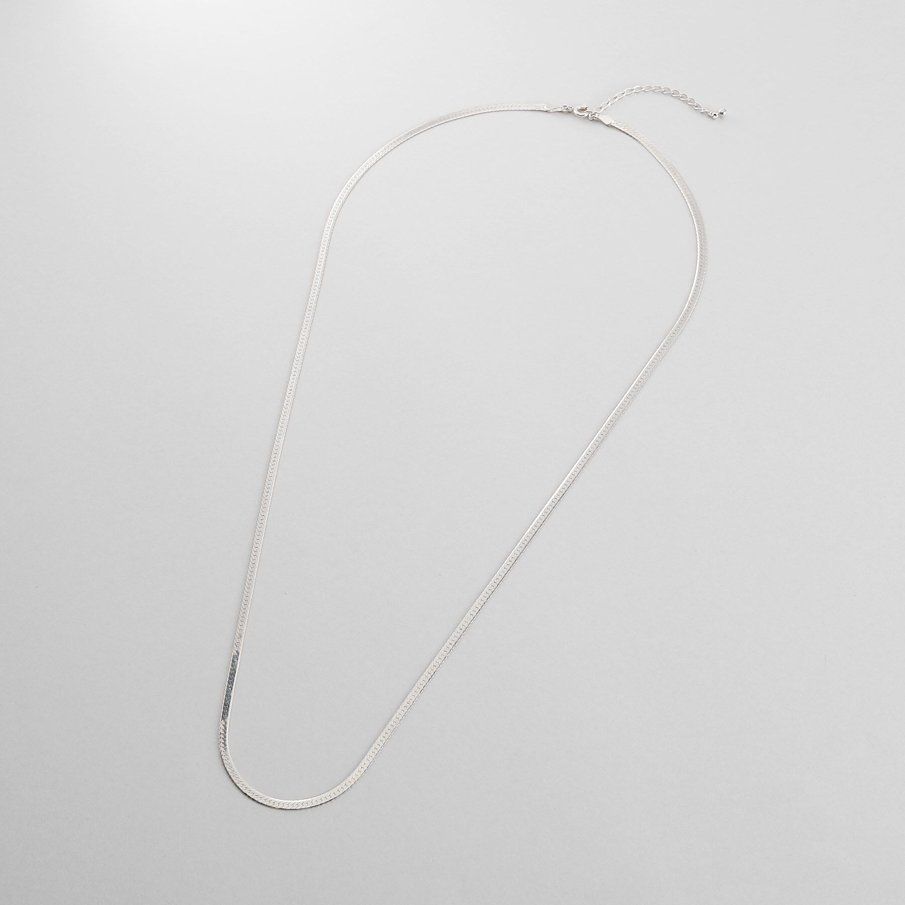 COCOSHNIK ONKITSCH「シルバー デザインチェーン フラットスネークネックレスM（60cm）」|ネックレス|