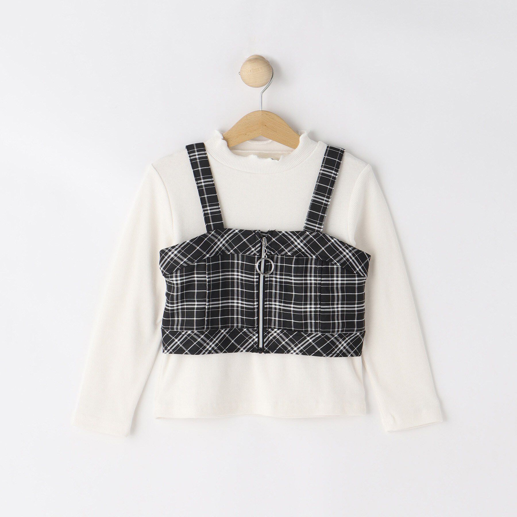 SHOO･LA･RUE「【110-140cm】ビスチェ付きトップス」|その他|ブラック(119)