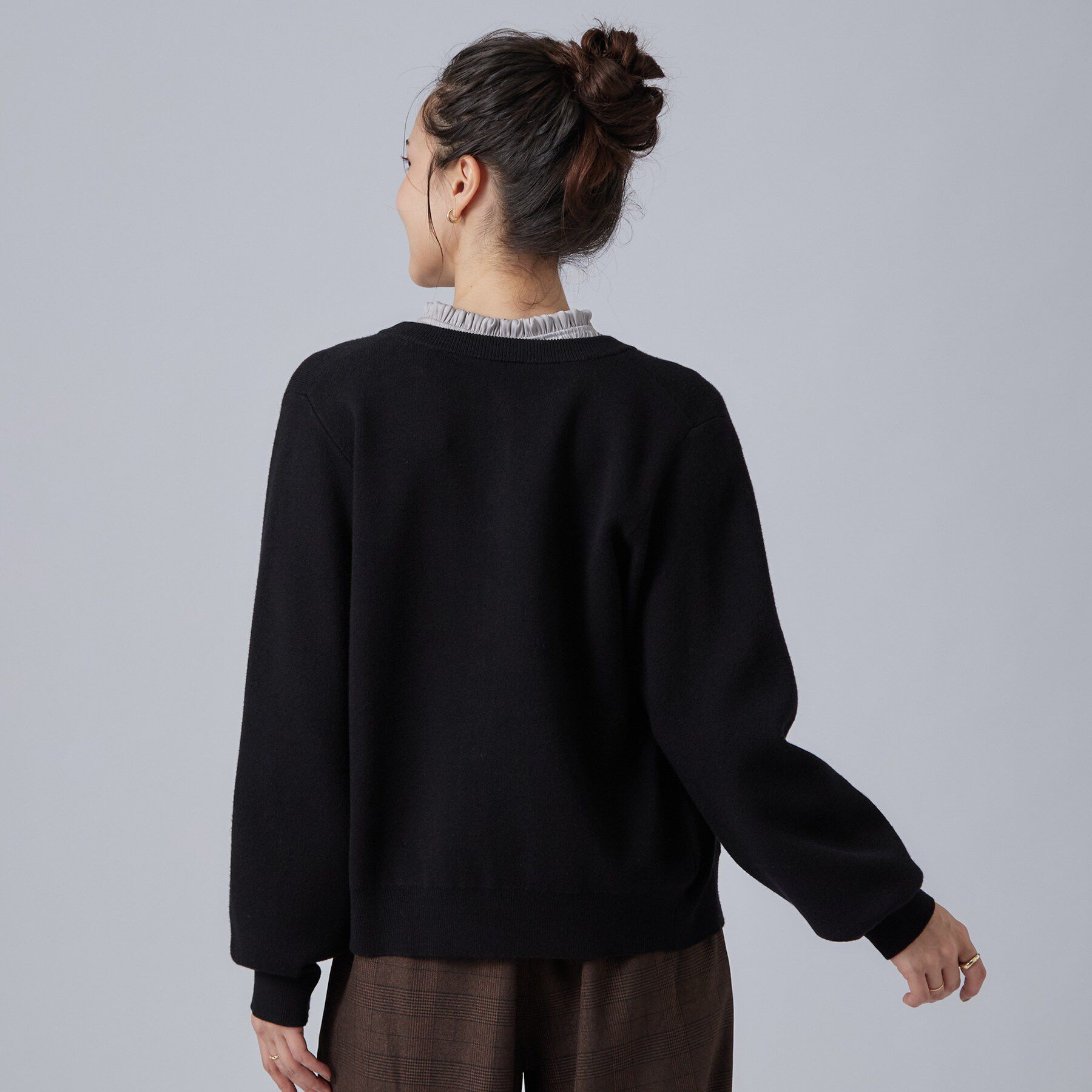 SHOO･LA･RUE「【洗濯機可/S-LL】もちもちで心地よい もちここニットカーディガン」|カーディガン|