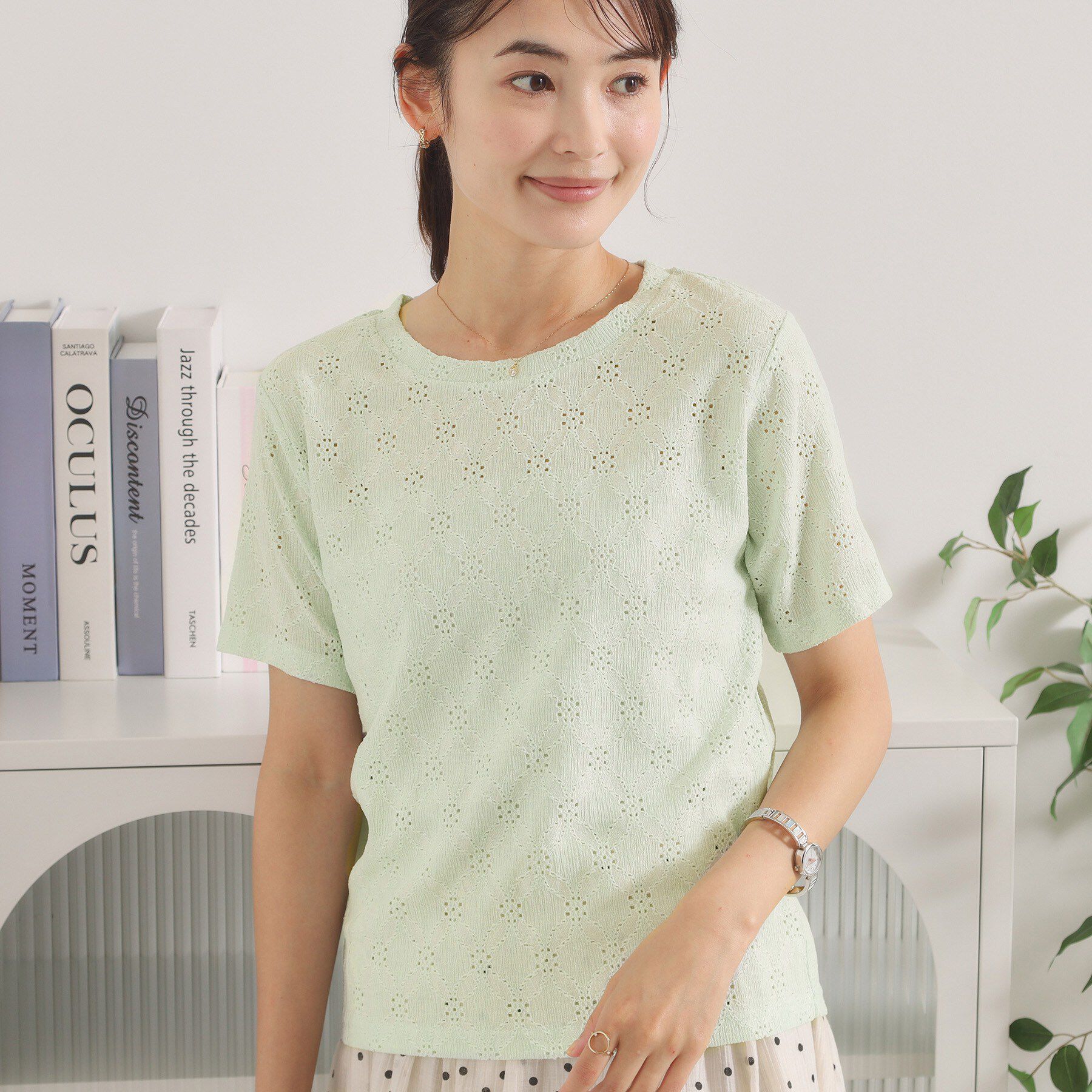 ITS&rsquo;DEMO「レースジャカードTシャツ」|Tシャツ・カットソー|