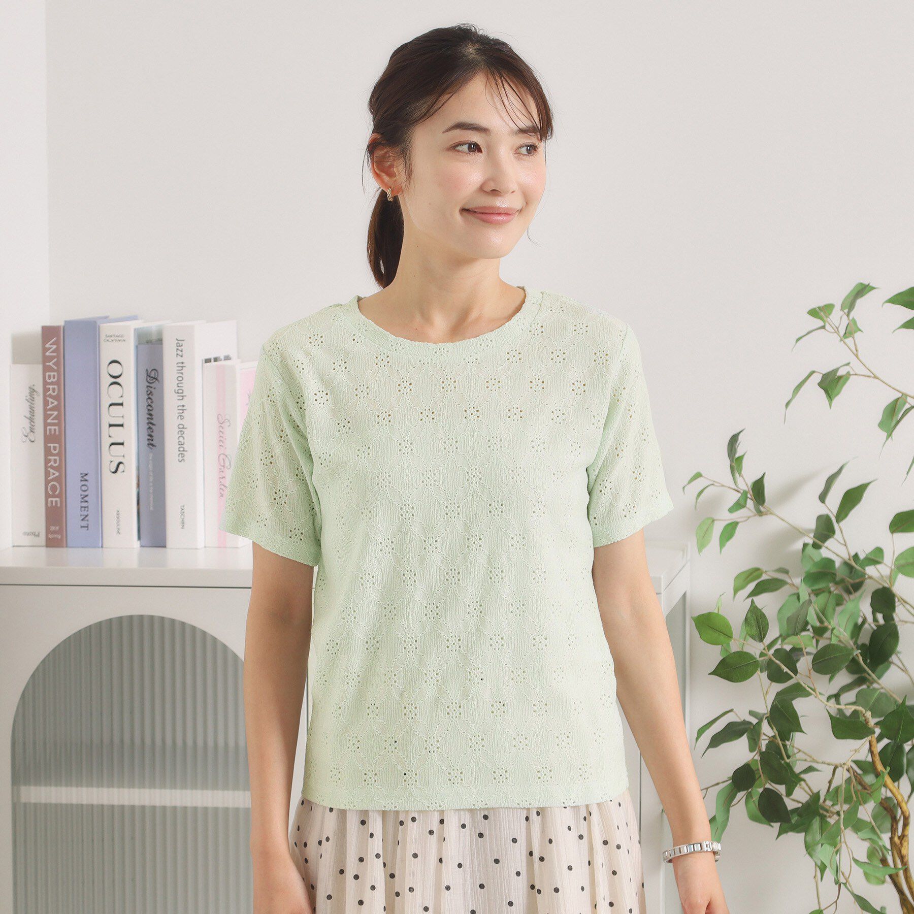 ITS&rsquo;DEMO「レースジャカードTシャツ」|Tシャツ・カットソー|