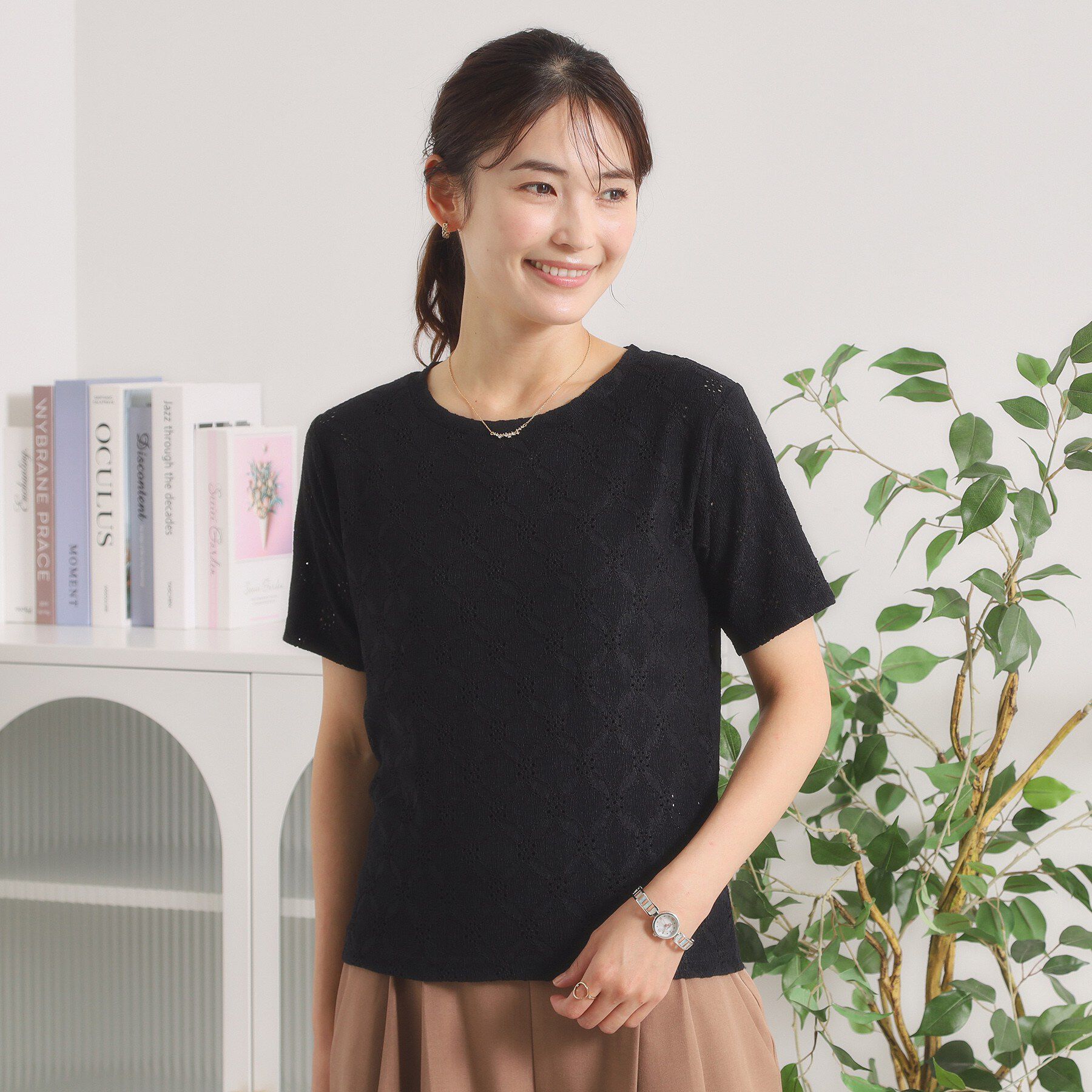 ITS&rsquo;DEMO「レースジャカードTシャツ」|Tシャツ・カットソー|