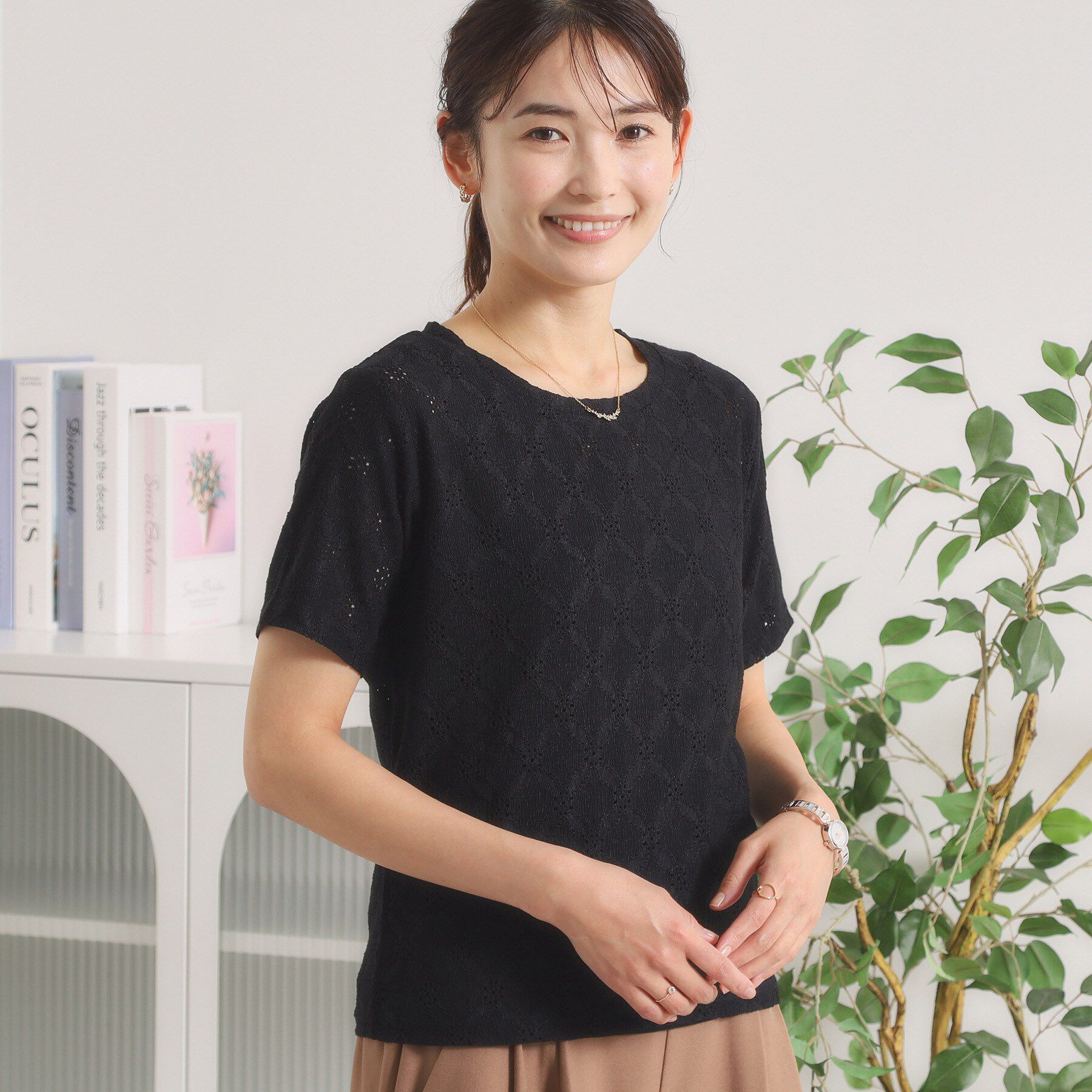 ITS&rsquo;DEMO「レースジャカードTシャツ」|Tシャツ・カットソー|