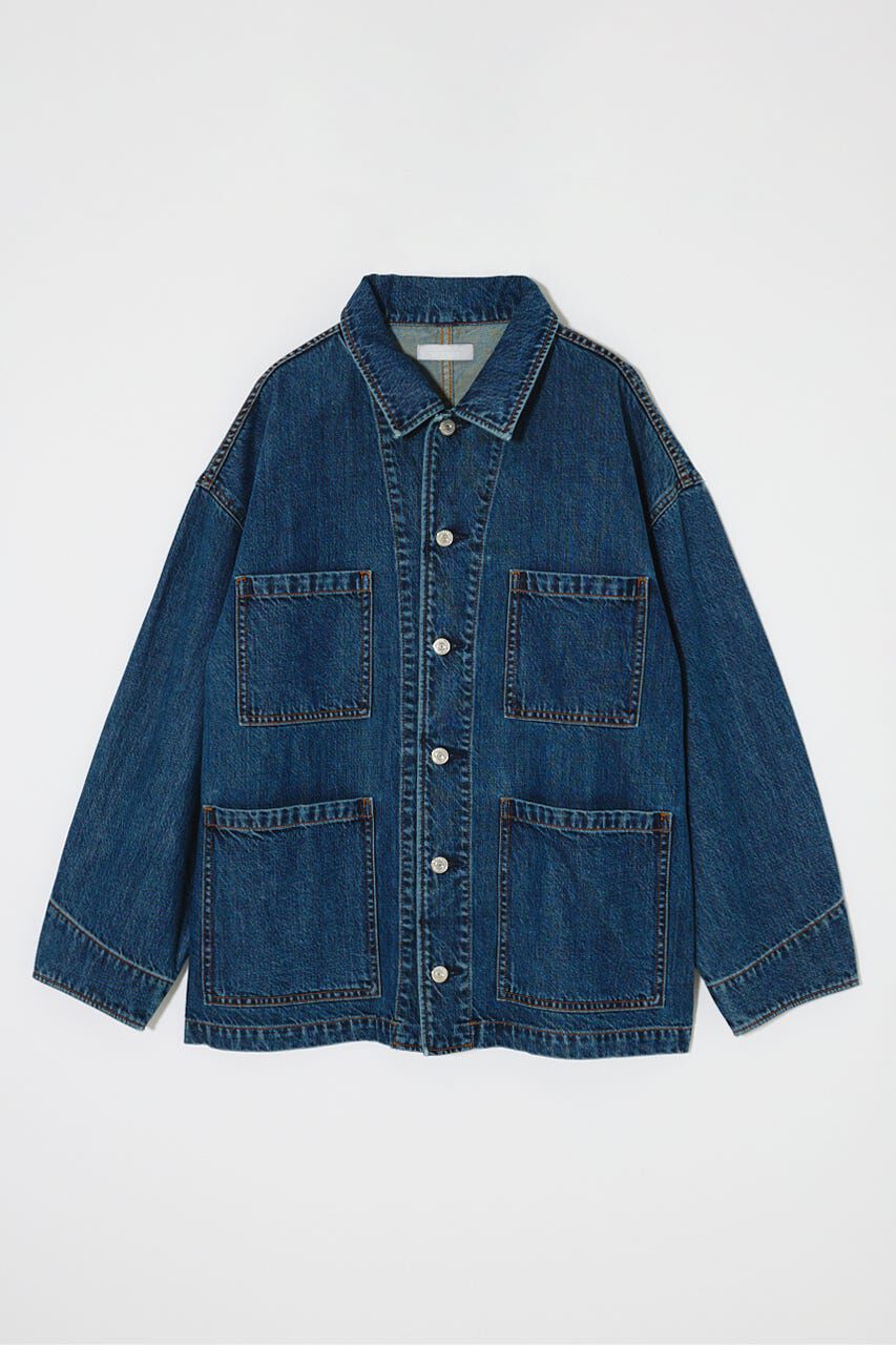 MOUSSY「TENCEL(TM) DENIM カバーオール」|デニムジャケット|BLU