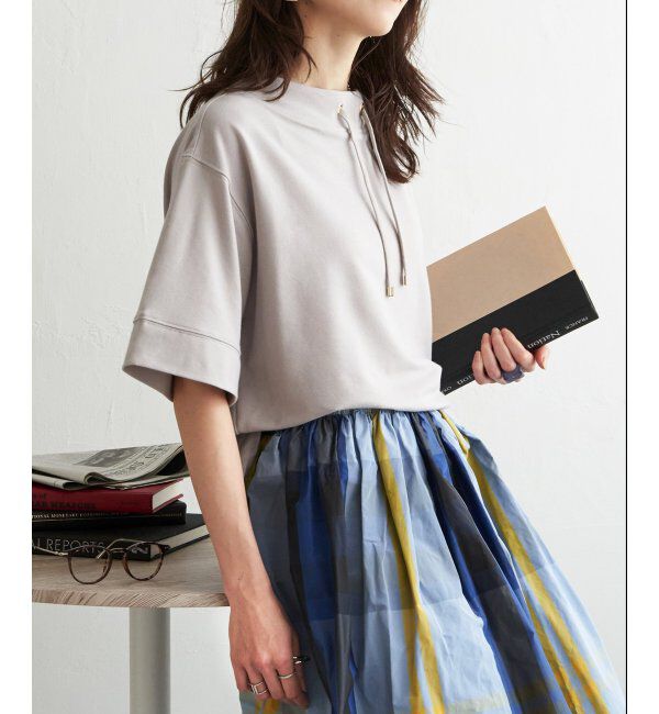 ikka「【雑誌 InRed 6月号掲載】コットンUSA鹿の子スピンドルプルオーバー」|Tシャツ・カットソー|ライトグレイ