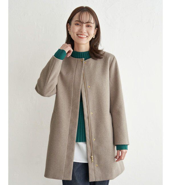 IKKA LOUNGE「ウールライクストレッチフードコート」|その他|