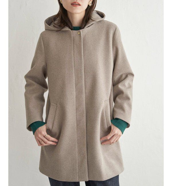 IKKA LOUNGE「ウールライクストレッチフードコート」|その他|