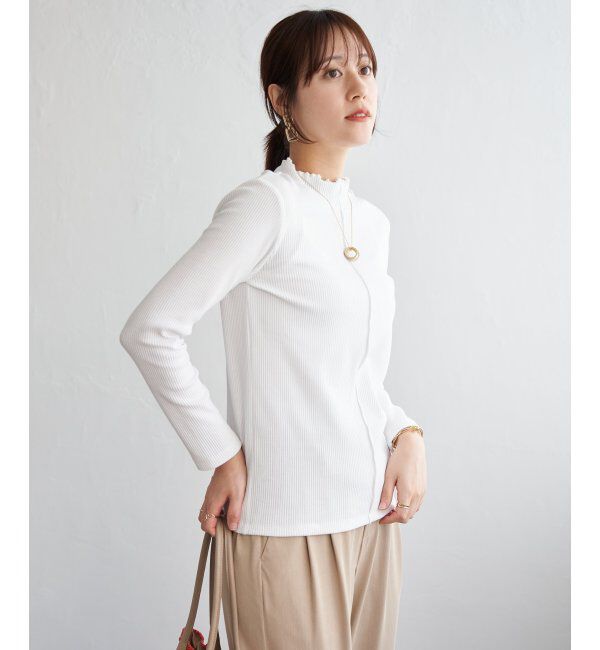 ikka「前後2WAY三角テレコプルオーバー」|Tシャツ・カットソー|