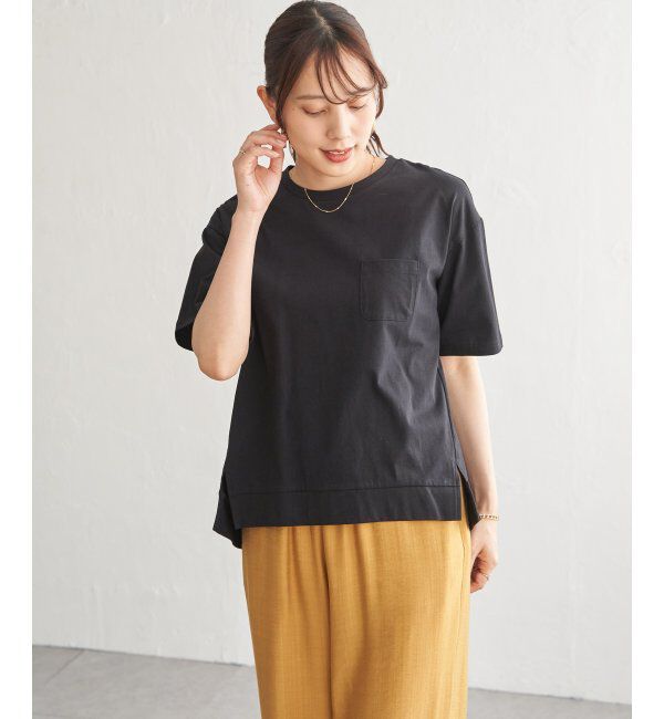 ikka「冷感コットン半袖ポケットTシャツ」|Tシャツ・カットソー|