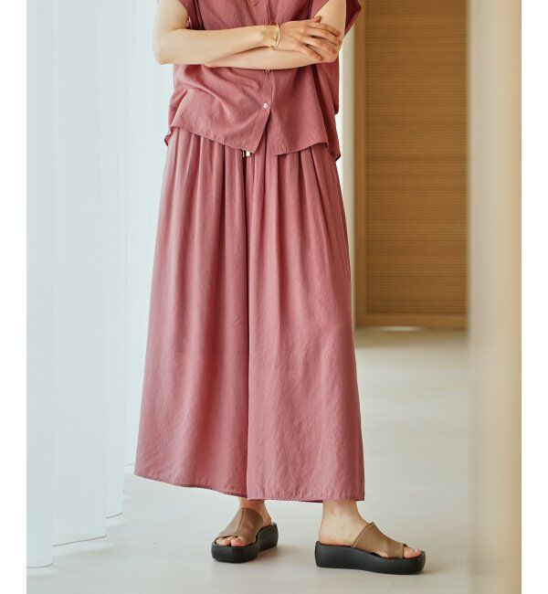 ikka「【セットアップ対応】冷感ボイルラップスカーチョ」|その他|