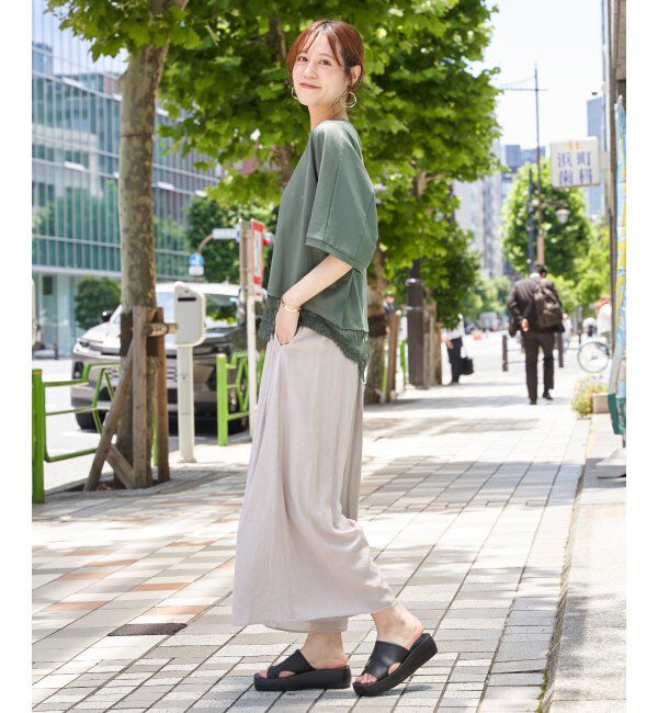 ikka「裾レース切り替えドルマンプルオーバー」|その他|