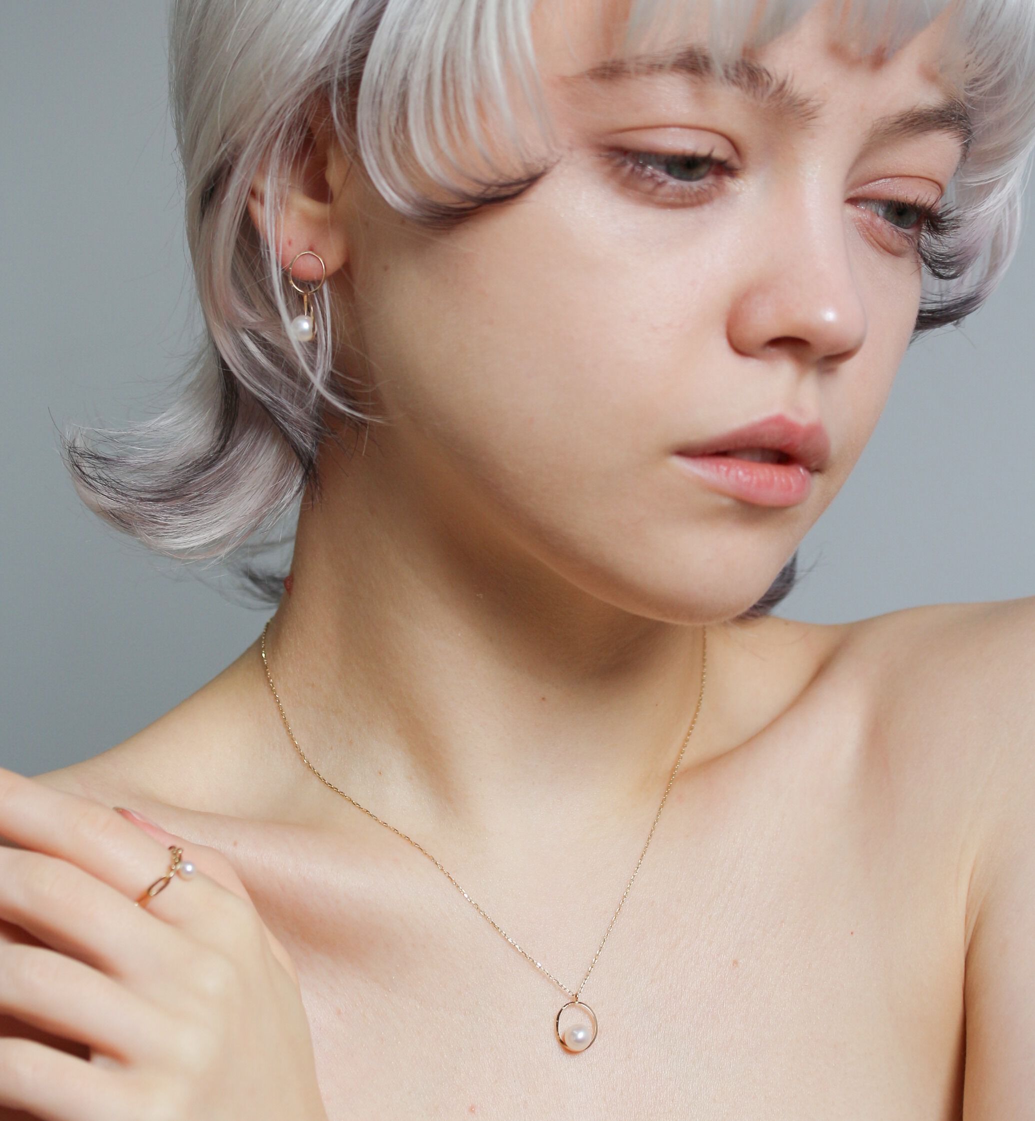  「パール ピアス | K10YG」|ピアス|