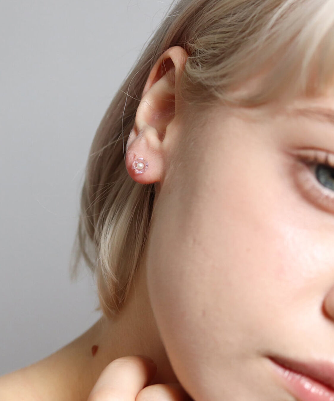  「パール / ピンクアメジスト ピアス | K10YG」|ピアス|