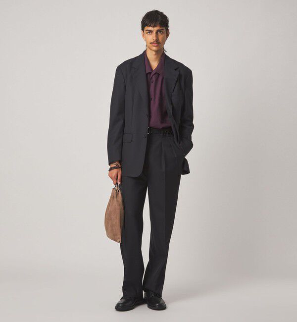 STEVEN ALAN「＜Steven Alan＞ マットピケ イン ツープリーツ ドレス トラウザーズ II」|スラックス|