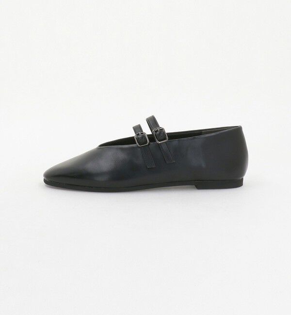 BEAUTY&YOUTH UNITED ARROWS「レザーライク Wベルト フラットシューズ」|ローファー|