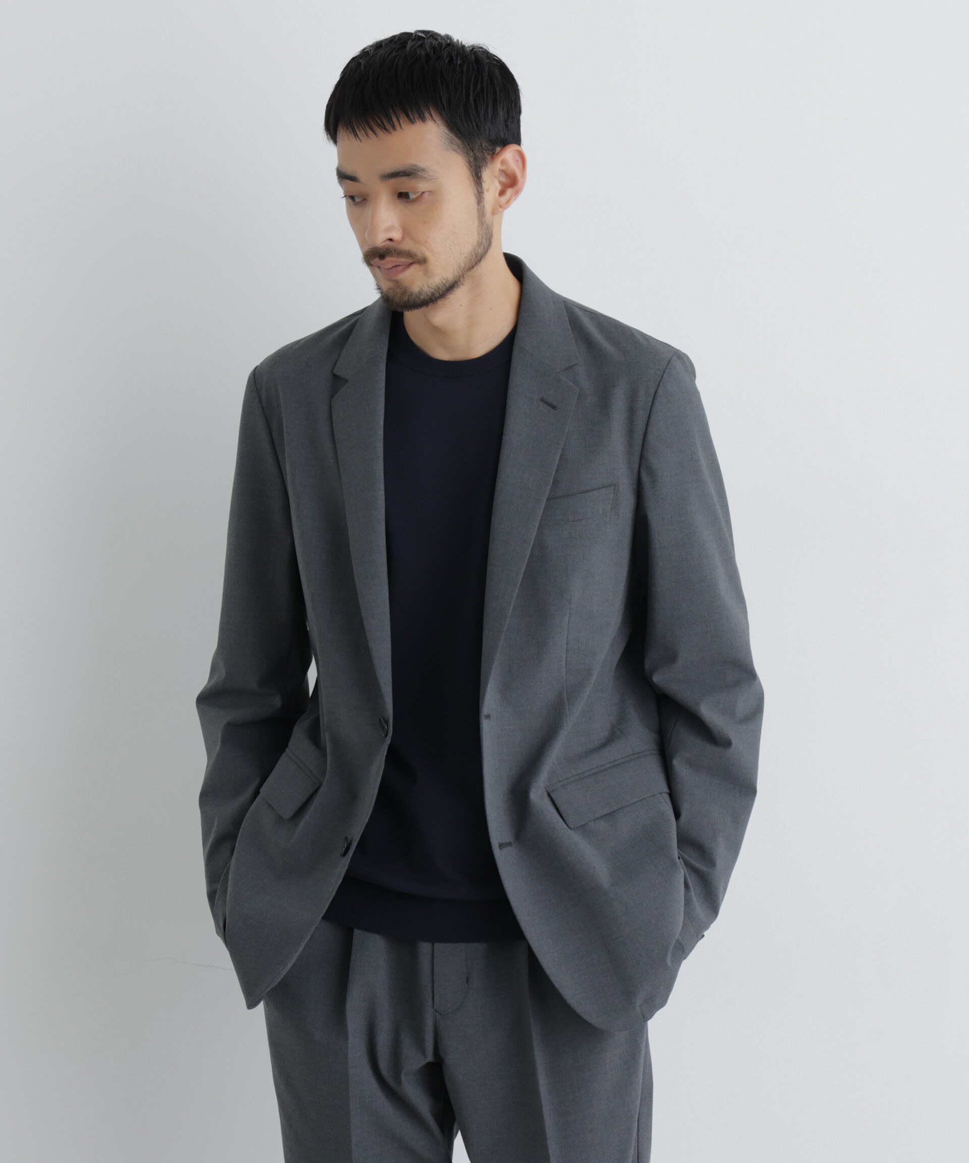 NANO universe「「Damerino」ウールライクトロストレッチセットアップ/WASHABLE」|スーツ|