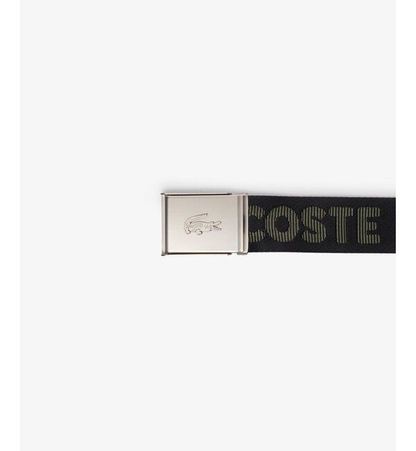 LACOSTE「カジュアル スクエアバックル ジャカードベルト」|ベルト|