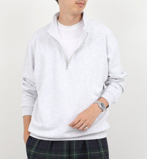 NOLLEY'S goodman「BARNS OUTFITTERS別注 スウェットハーフジップ 26AW」|スウェット・ジャージ|ライトグレー