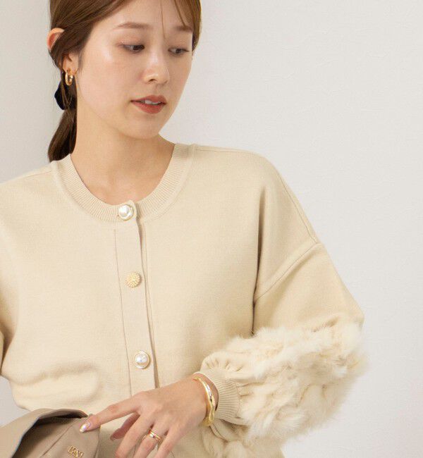 NOLLEY'S「【TORRAZZO DONNA/トラッゾドンナ】2WAY Rabbit Fur knit Top」|カーディガン|
