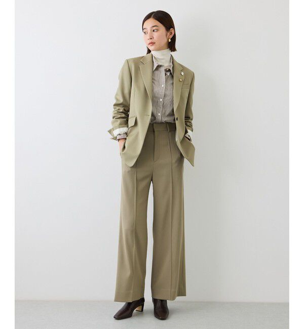 ROPE「【J'aDoRe・一部店舗限定サイズ】センタープレスワイドパンツ/イージーケア」|スラックス|