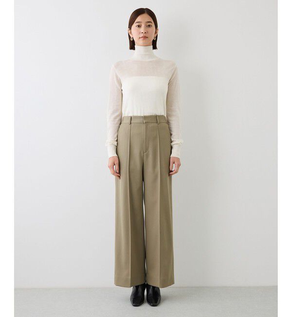 ROPE「【J'aDoRe・一部店舗限定サイズ】センタープレスワイドパンツ/イージーケア」|スラックス|