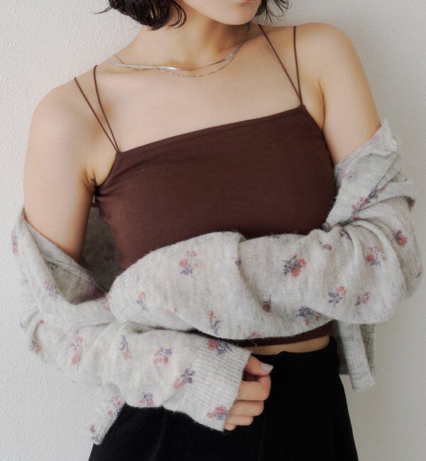  「【ベストヒットアイテム/累計販売10万枚突破】カップ付きクロップドブラキャミ」|キャミソール|