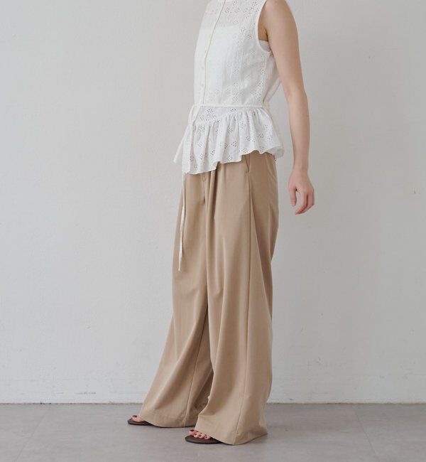  「【再入荷】レースペプラムフリルタンク」|シャツ・ブラウス|