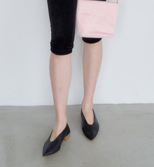  「【再入荷】ポインテッドレザーシューズ」|パンプス|