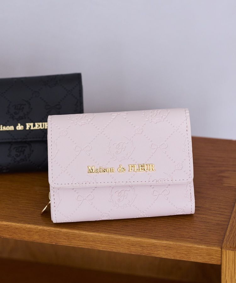 Maison de FLEUR「カラーモノグラムウォレット」|財布|ピンク