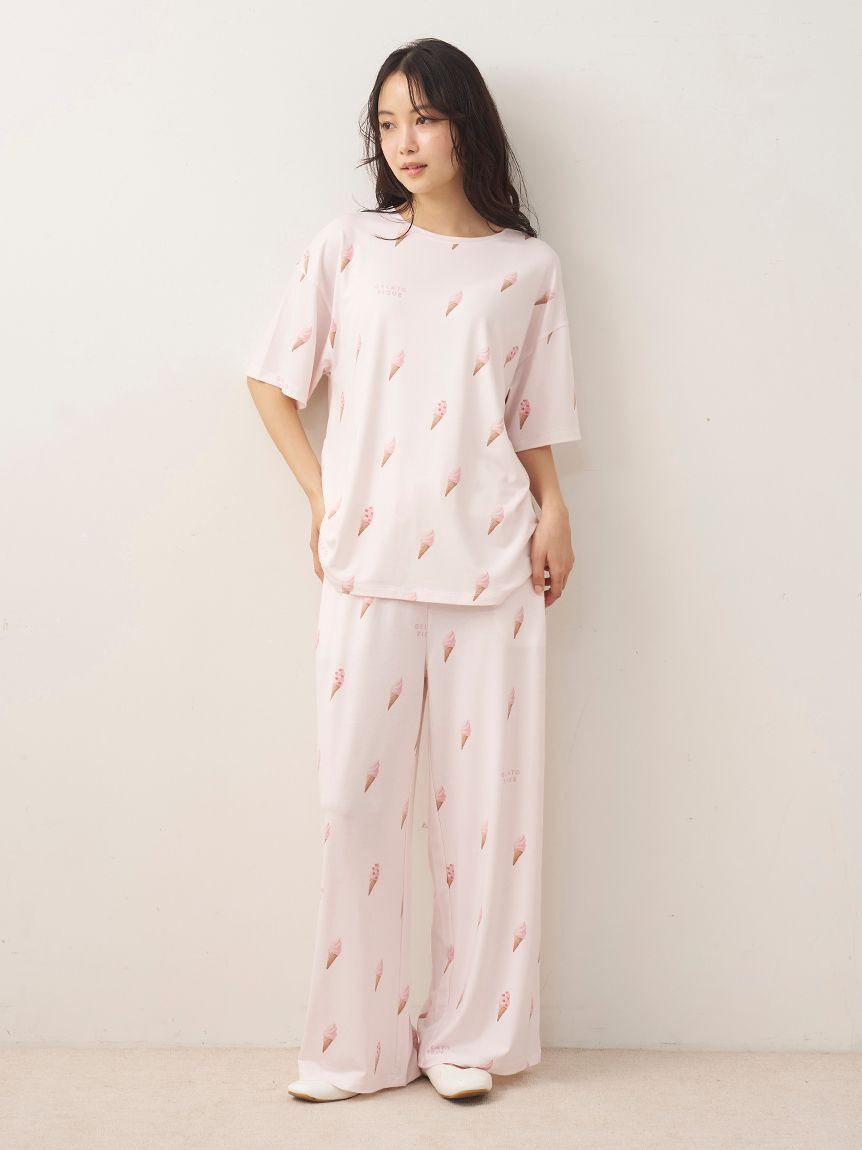 gelato pique「ソフトクリーム柄Tシャツ」|ルームウェア|