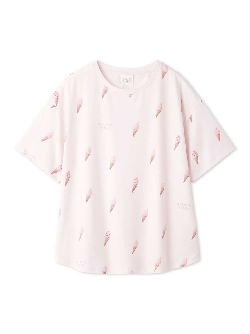 gelato pique「ソフトクリーム柄Tシャツ」|ルームウェア|