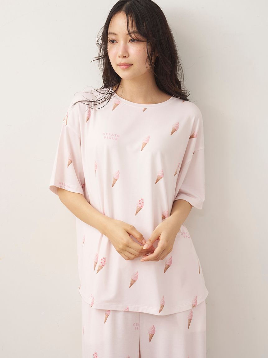 gelato pique「ソフトクリーム柄Tシャツ」|ルームウェア|