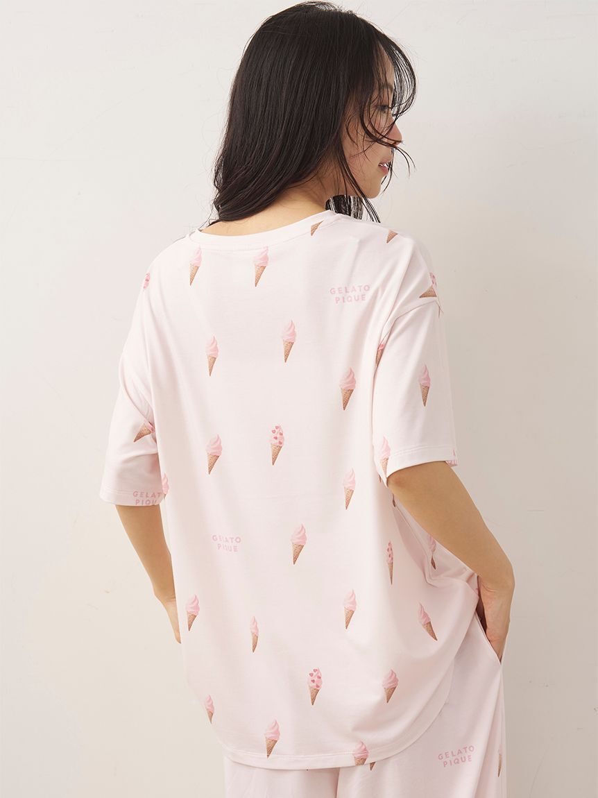 gelato pique「ソフトクリーム柄Tシャツ」|ルームウェア|