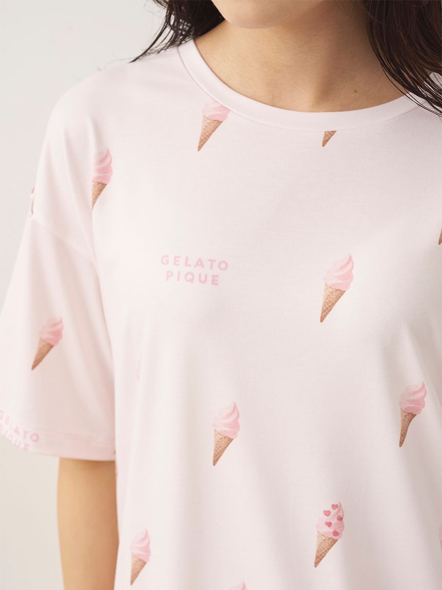 gelato pique「ソフトクリーム柄Tシャツ」|ルームウェア|