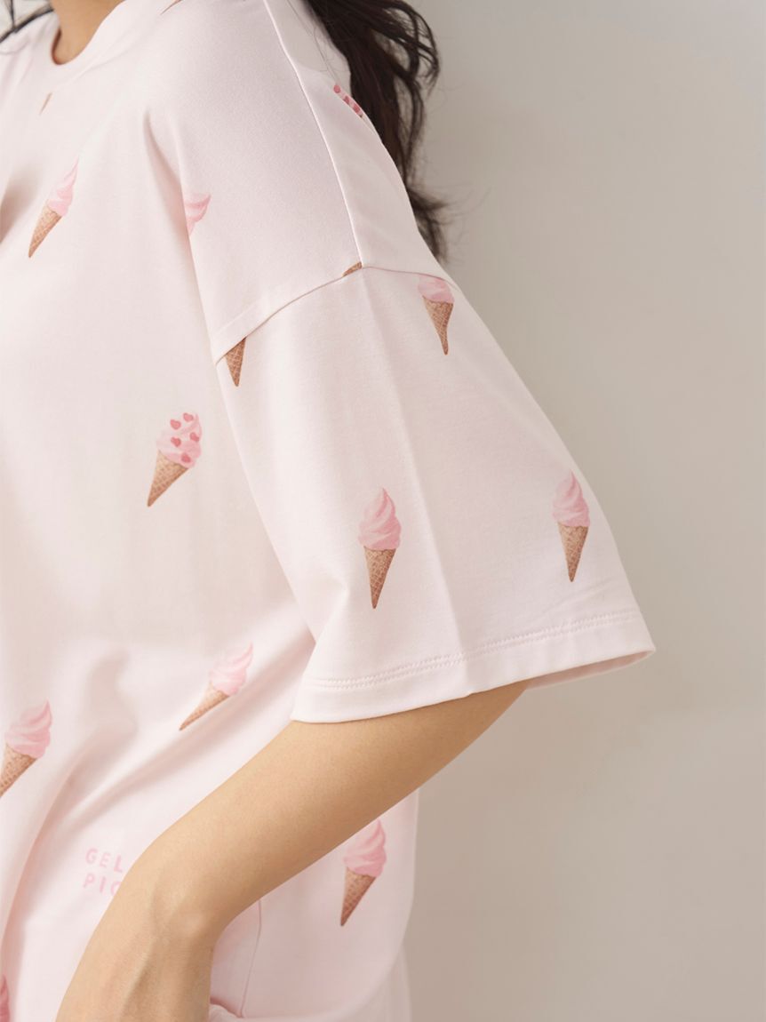 gelato pique「ソフトクリーム柄Tシャツ」|ルームウェア|