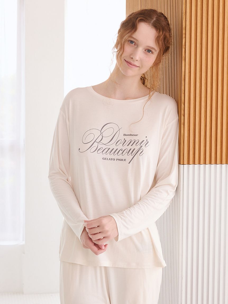 gelato pique「【接触冷感】【UVカット】フレンチレーヨンロゴTシャツ」|ルームウェア|OWHT