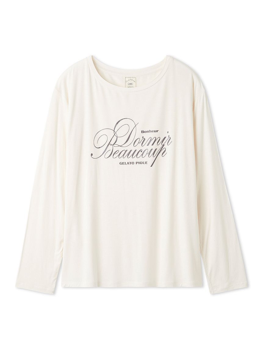 gelato pique「【接触冷感】【UVカット】フレンチレーヨンロゴTシャツ」|ルームウェア|