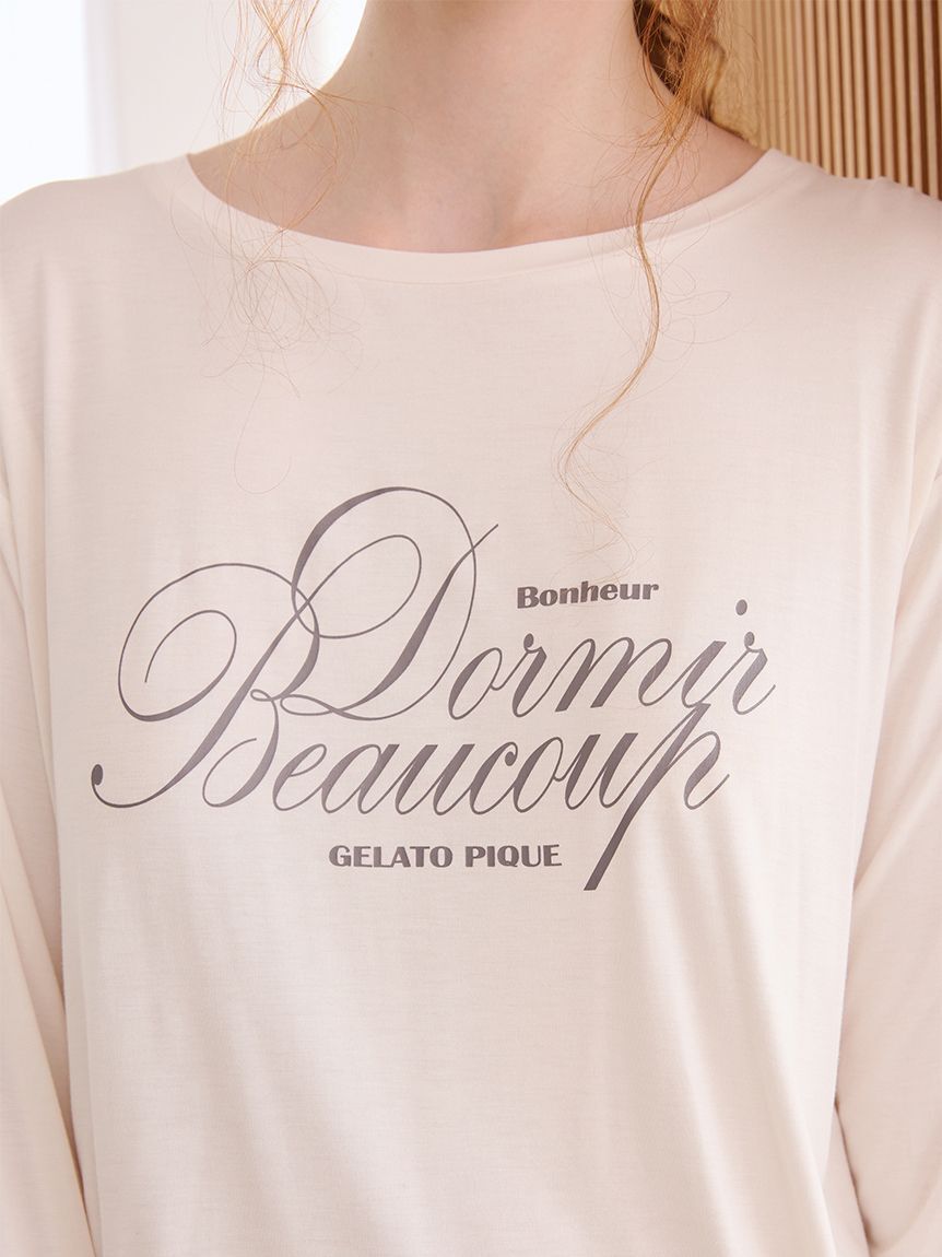 gelato pique「【接触冷感】【UVカット】フレンチレーヨンロゴTシャツ」|ルームウェア|