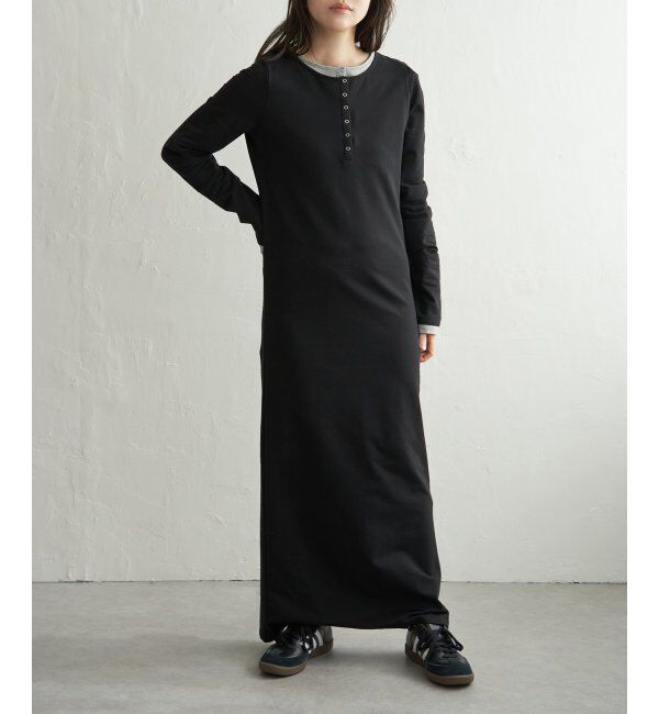 VENCE share style「レイヤードヘンリーネックロングワンピース」|ワンピース|