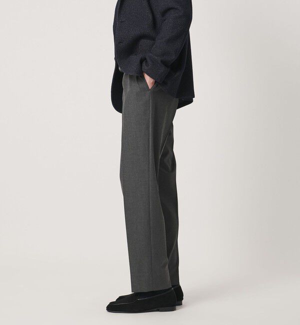 UNITED ARROWS「ツイル 1プリーツ テーパード イージー スラックス 2WAYストレッチ」|チノ|
