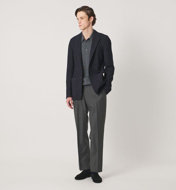 UNITED ARROWS「ツイル 1プリーツ テーパード イージー スラックス 2WAYストレッチ」|チノ|