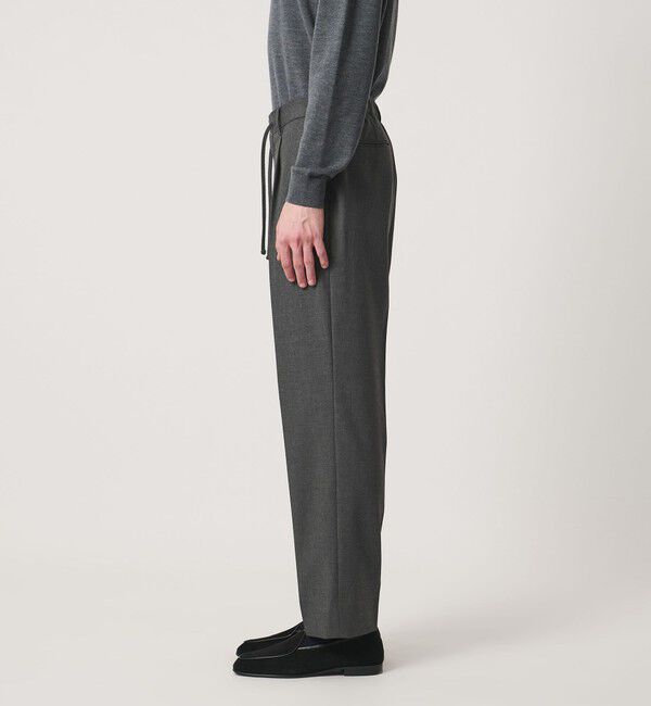 UNITED ARROWS「ツイル 1プリーツ テーパード イージー スラックス 2WAYストレッチ」|チノ|