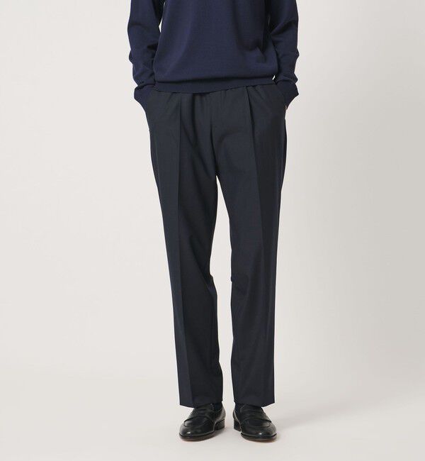 UNITED ARROWS「ツイル 1プリーツ テーパード イージー スラックス 2WAYストレッチ」|チノ|