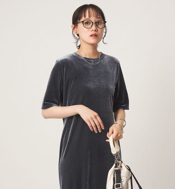 UNITED ARROWS green label relaxing「ベロア ショートスリーブ ワンピース」|ワンピース|
