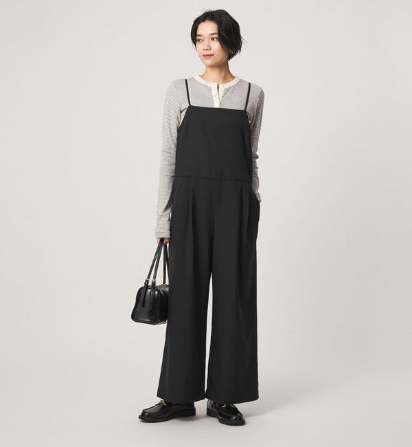 UNITED ARROWS green label relaxing「［size SHORT/TALLあり］オルマイ ツイル キャミソール サロペット」|オールインワン|BLACK